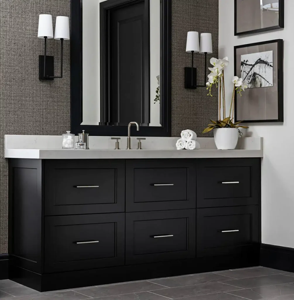 Dura Supreme Black Bathroom Cabinets
